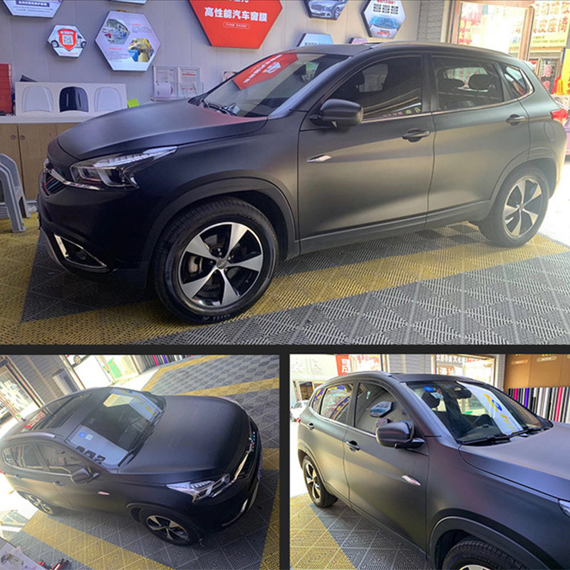 Paper Base/PET, Deep, Rich Black Surface Treatment May Be Combined With Matte Or Frosted Effects, Unique Texture Or Texture, High-Quality Material Guarantee, Protect The Original Car Paint