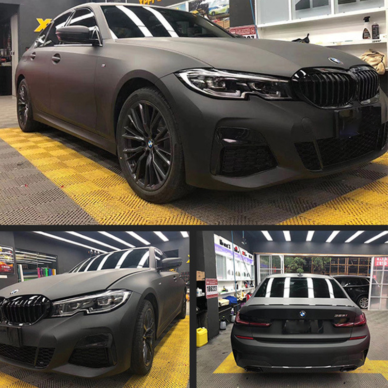 Paper Base/PET, Deep, Rich Black Surface Treatment May Be Combined With Matte Or Frosted Effects, Unique Texture Or Texture, High-Quality Material Guarantee, Protect The Original Car Paint