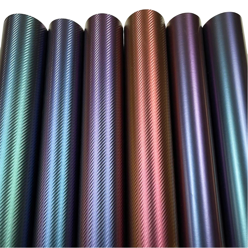 High-Adhesive Paper Base, Unique Color-Changing Effect, Carbon Fiber Material Characteristics, 3D Stereoscopic Effect, Good Flexibility,